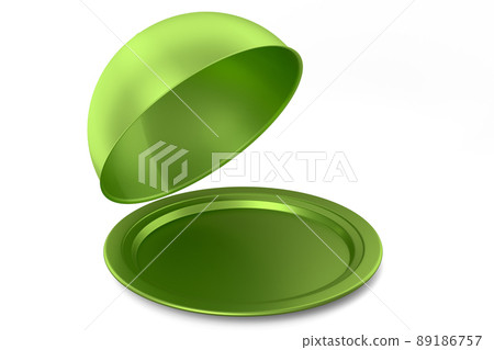 Silver tray with cloche ready to serve isolated on white background Silver tray with cloche ready to serve isolated on white background 89186757