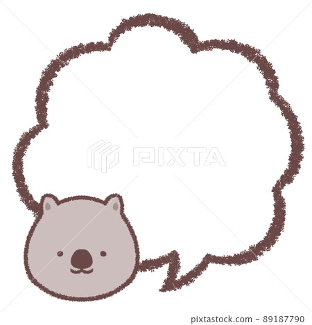 Wombat and speech bubble Wombat and speech bubble 89187790