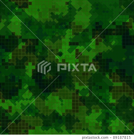 Seamless digital woodland pixel camo texture vector for army textile print Seamless digital woodland pixel camo texture vector for army textile print 89187815