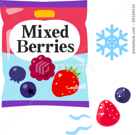Frozen mixed berries in a bag Frozen mixed berries in a bag 89188410