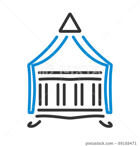 Crib With Canopy Icon 89188471