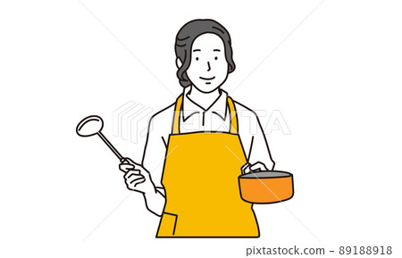 Asian woman cooking in the kitchen 89188918