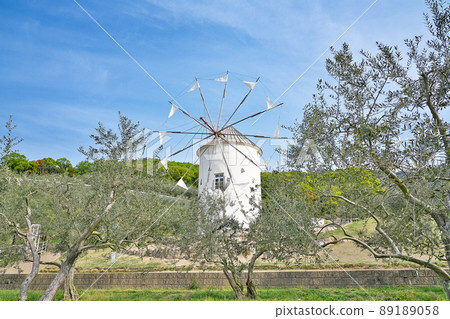 [Shodoshima Olive Park (Greek Windmill)] Nishimura Ko, Shodoshima-cho, Shozu-gun, Kagawa Prefecture 89189058