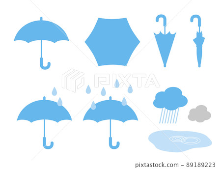 Various umbrella silhouettes 89189223