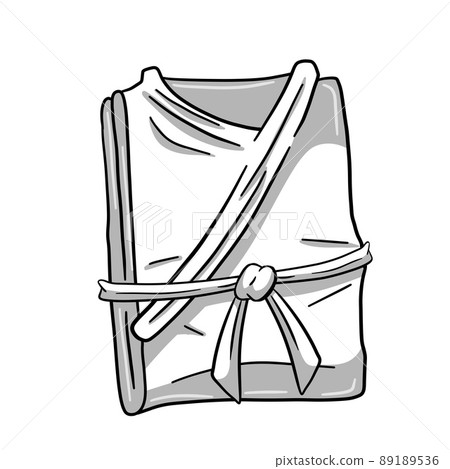Kimono clothes. Combat Japanese robe for sports and martial arts. 89189536