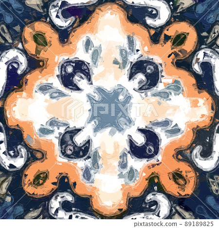 Abstract beautiful mandala tile illustration 89189825