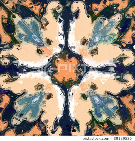 Abstract beautiful mandala tile illustration 89189826