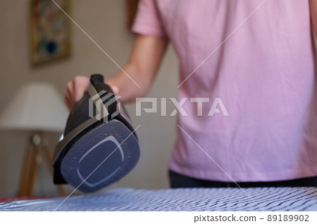 Board with modern iron and clean house laundry Board with modern iron and clean house laundry 89189902