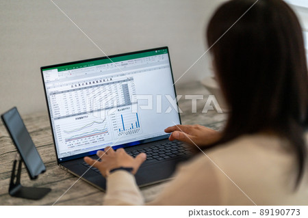 General affairs accounting office work sales office general office work staff spreadsheet graph 89190773