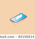 isometric smartphone mockup concept. realistic vector illustration 89190814