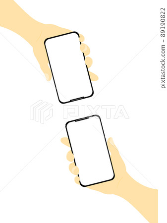 彼此智能手機之間的數據傳輸和同步示意圖 89190822