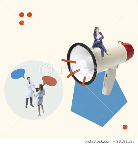 Contemporary art collage. Business people, research department working on new strategy, creating new technological services Contemporary art collage. Business people, research department working on new strategy, creating new technological services 89191153