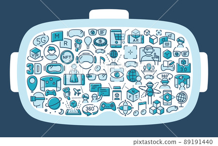 VR 護目鏡形狀的技術圖標 89191440