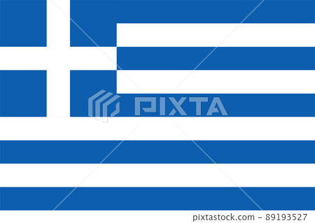 Flag of Greece. Greek national symbol in official colors. Template icon. Abstract vector background Flag of Greece. Greek national symbol in official colors. Template icon. Abstract vector background 89193527