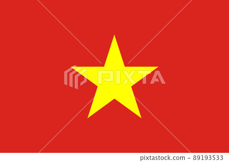 Flag of Vietnam. Vietnamese national symbol in official colors. Template icon. Abstract vector background Flag of Vietnam. Vietnamese national symbol in official colors. Template icon. Abstract vector background 89193533