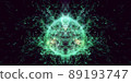 human silhouette in a ball of consciousness - abstract spiritual background 89193747