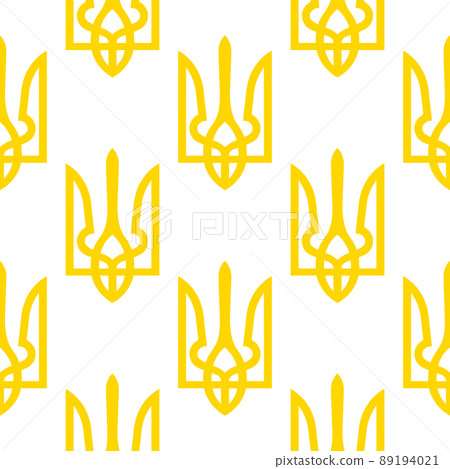 Ukraine seamless patternof arms flag trident heraldry illustration for web 89194021