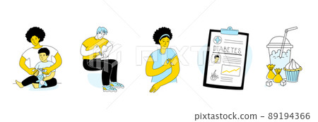 Diabetes in children. Parents mother sugar test son, injection insulin pen Diabetes in children. Parents mother sugar test son, injection insulin pen 89194366