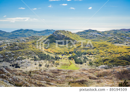 Summer mountain landscape at national park Lovcen, Montenegro. Sunny summer day 89194509