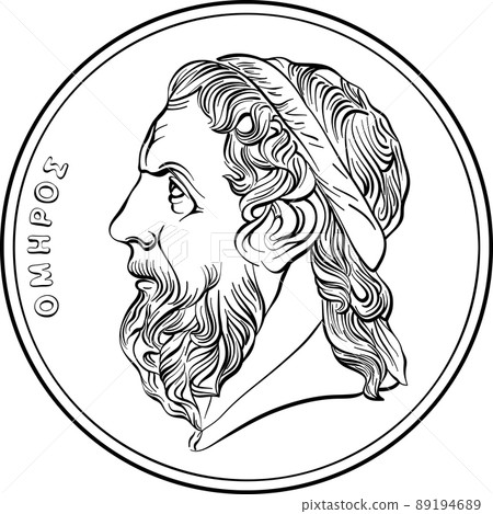 Greek gold coin 50 drachmas Homer Greek gold coin 50 drachmas Homer 89194689