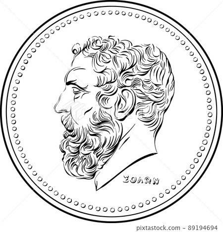 Greek gold coin 50 drachmas Solon Greek gold coin 50 drachmas Solon 89194694