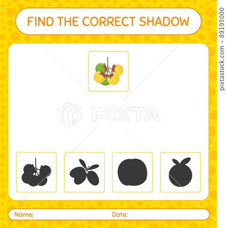 Find the correct shadows game with nance. worksheet for preschool kids, kids activity sheet Find the correct shadows game with nance. worksheet for preschool kids, kids activity sheet 89195000