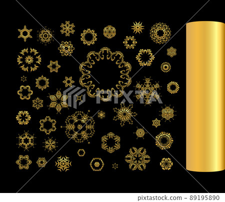 Mandala golden art set 89195890