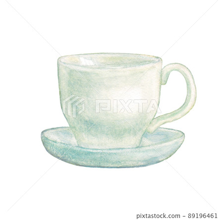 White watercolor cup 89196461