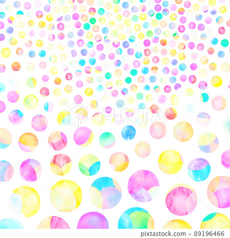 Polka dot pattern. Watercolor rainbow colored confetti Polka dot pattern. Watercolor rainbow colored confetti 89196466