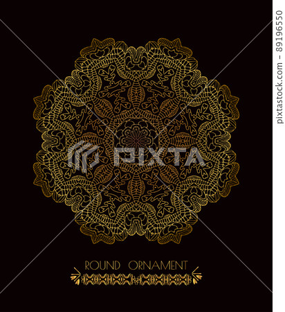 Gold round pattern Gold round pattern 89196550