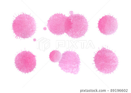 Colorful abstract pink watercolor splashes. 89196602