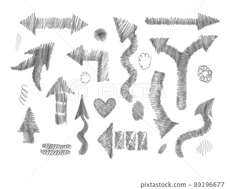 Collection of simple pencil arrow 89196677