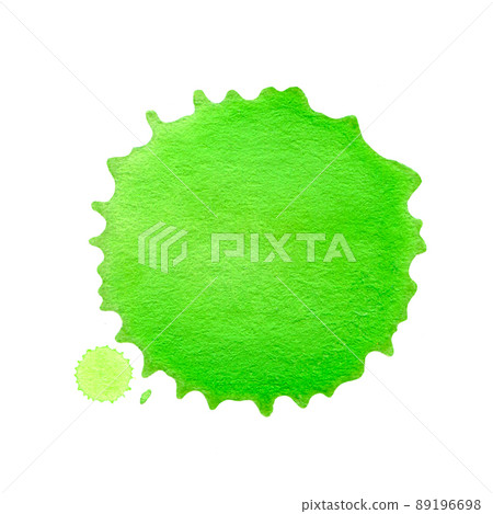 Watercolor green paint splash. Abstract isolated green watercolor stain. Watercolor green paint splash. Abstract isolated green watercolor stain. 89196698