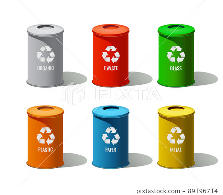 Isolated trash container on white background Vector Image