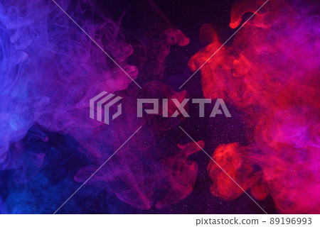 Colorful smoke clouds and shiny glitter particles flowing cosmic abstract background Colorful smoke clouds and shiny glitter particles flowing cosmic abstract background 89196993
