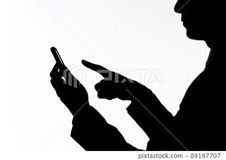 商人智能手機剪影 89197707