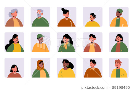 Avatars of different people for social media 89198490