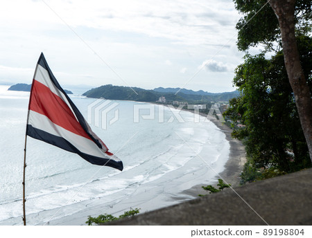 Costa Rican Flag Blowing in Wind Costa Rican Flag Blowing in Wind 89198804