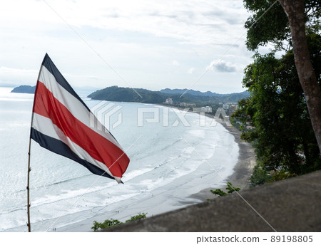Costa Rican Flag Blowing in Wind Costa Rican Flag Blowing in Wind 89198805