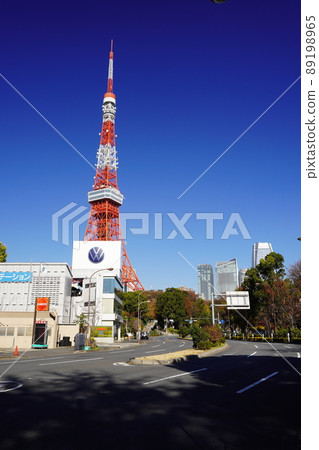 東京赤羽橋十字路口附近的風景 東京赤羽橋十字路口附近的風景 89198965