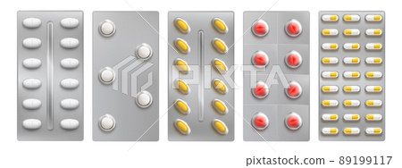 Pill blisters, medicine tablets and capsules packs Pill blisters, medicine tablets and capsules packs 89199117