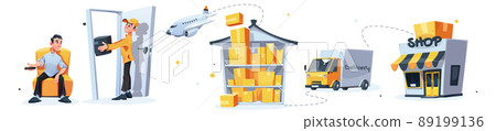 Courier delivery, transport logistic, distribution Courier delivery, transport logistic, distribution 89199136