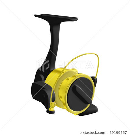 Illustration material of fishing tackle Orthodox spinning reel (1_3) Black and gold Illustration material of fishing tackle Orthodox spinning reel (1_3) Black and gold 89199567