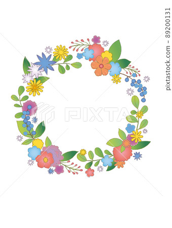 Colorful flower wreath Colorful flower wreath 89200131