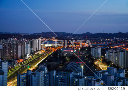 night view of Guro-gu, Seoul night view of Guro-gu, Seoul 89200419