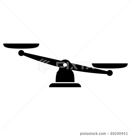 Scales icon. Libra, isolated on white background. 89200451