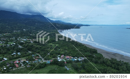 Aerial of Coastline along Uvita, Costa Rica 89201934