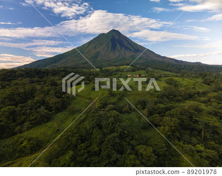Arenal Volcano Drone Aerial in La Fortuna, Costa Rica 89201978