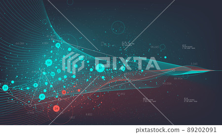 Visualization digital flow of information, processing and structuring big data for analysis and forecasts, Modern computing systems of big data 89202091