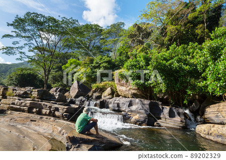 Waterfall on Sri Lanka 89202329